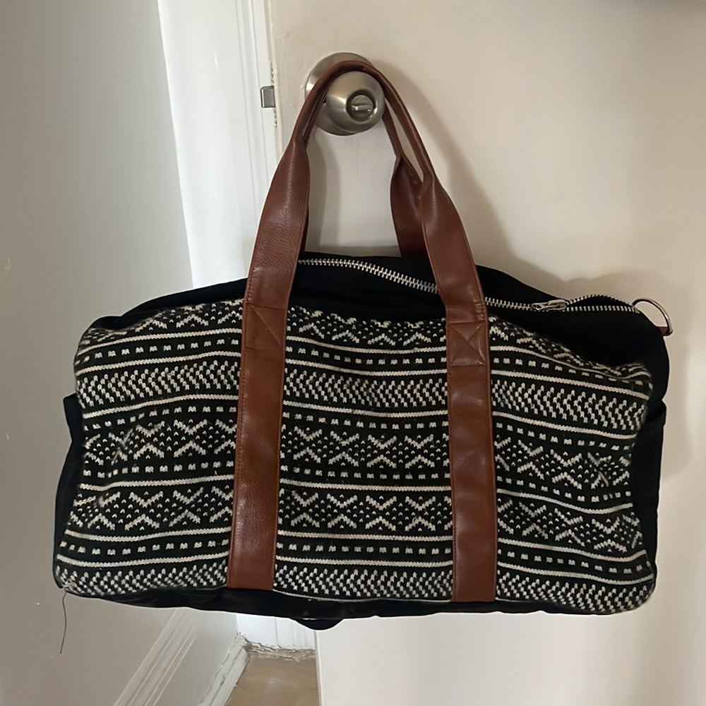 Anthropologie free people krochet kids duffle travel overnight bag vegan leather